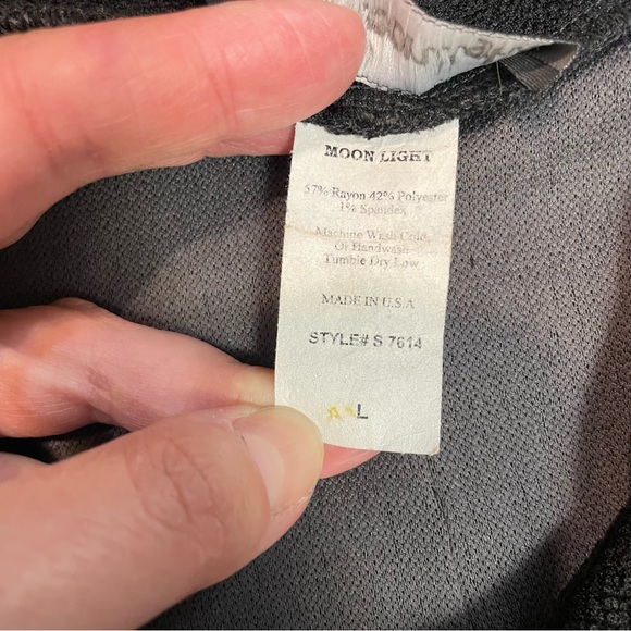 Moonlight by Y & S Black Cowl Neck Long Sleeve Dress Size L - Picture 8 of 9